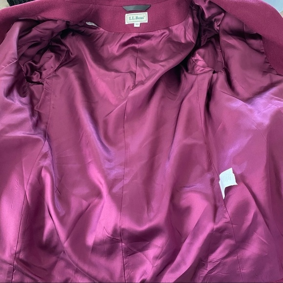 L.L. Bean Purple Wool Cashmere Blend Blazer Jacket Size 10 - Picture 7 of 9